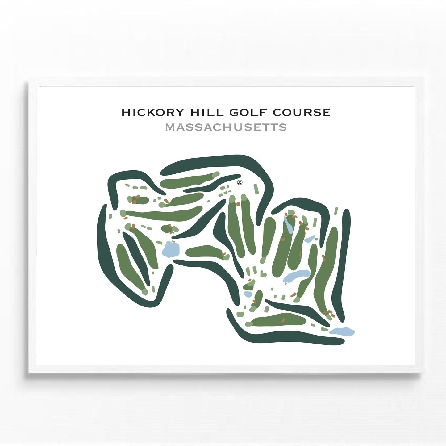 Hickory Hill Golf Course, Massachusetts - Printed Golf Courses