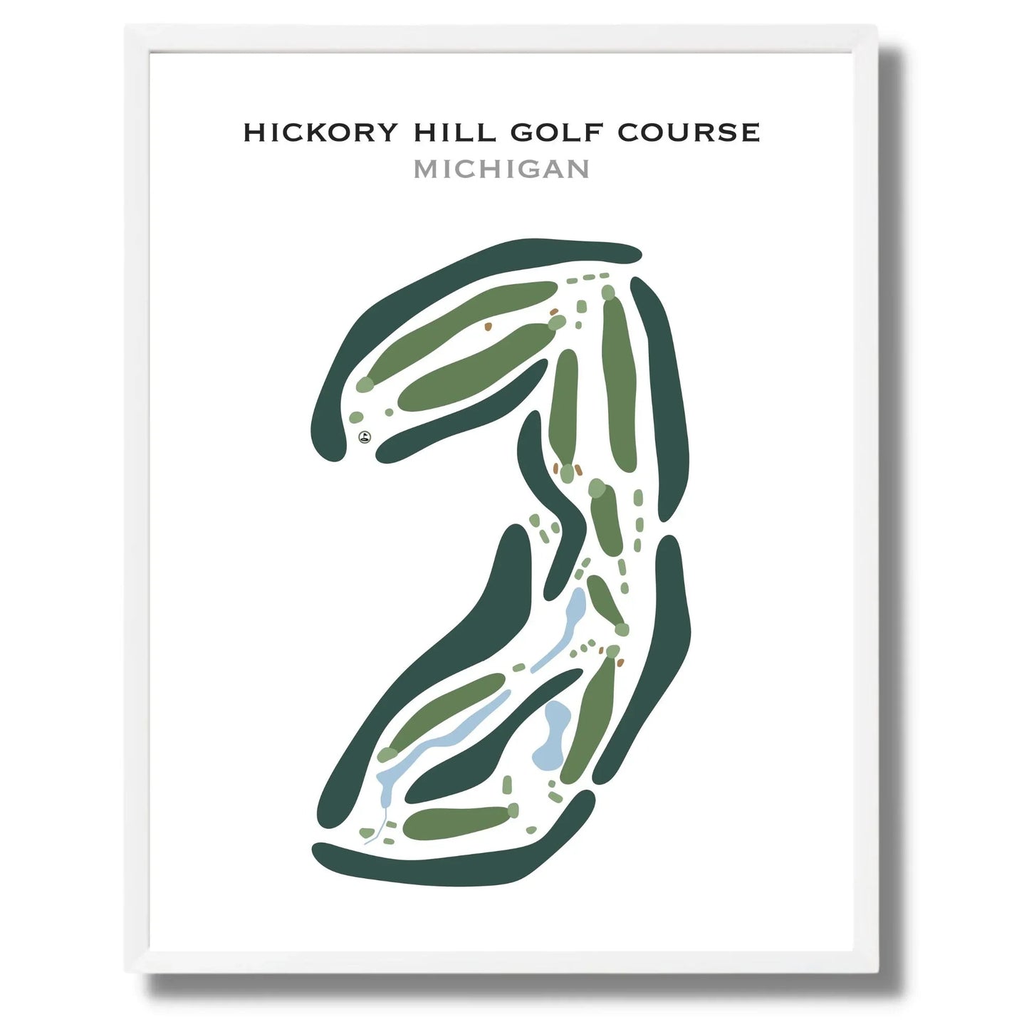 Hickory Hill Golf Course, Michigan - Printed Golf Courses
