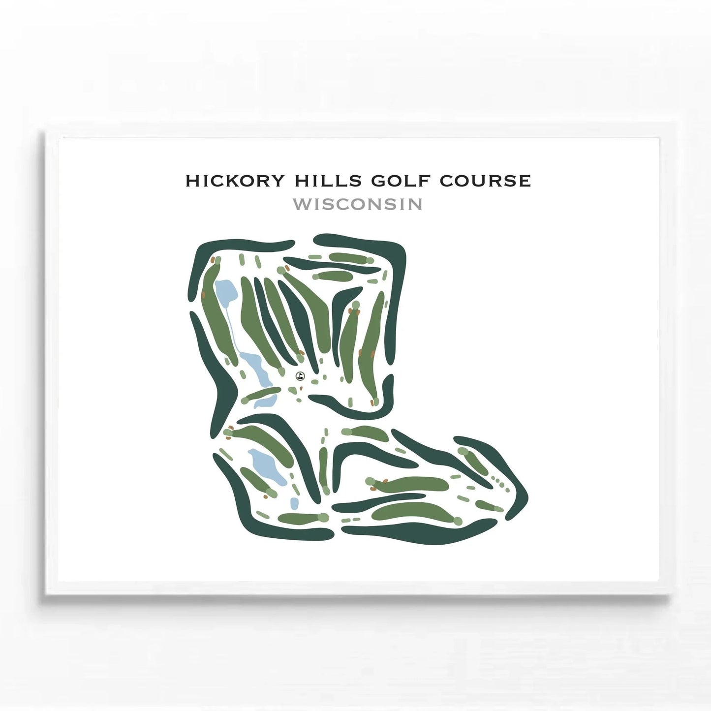 Hickory Hills Golf Course, Wisconsin - Printed Golf Course