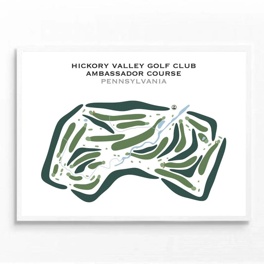 Hickory Valley Golf Club Ambassador Course, Pennsylvania - Printed Golf Courses