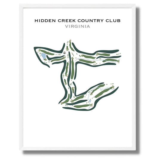 Hidden Creek Country Club, Virginia - Printed Golf Course