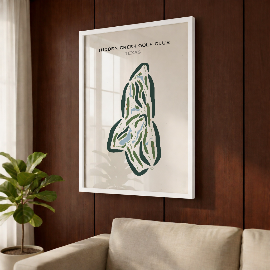 Hidden Creek Golf Club, Texas - Printed Golf Courses
