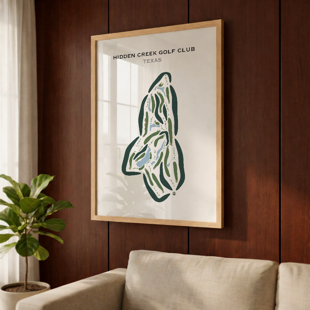 Hidden Creek Golf Club, Texas - Printed Golf Courses