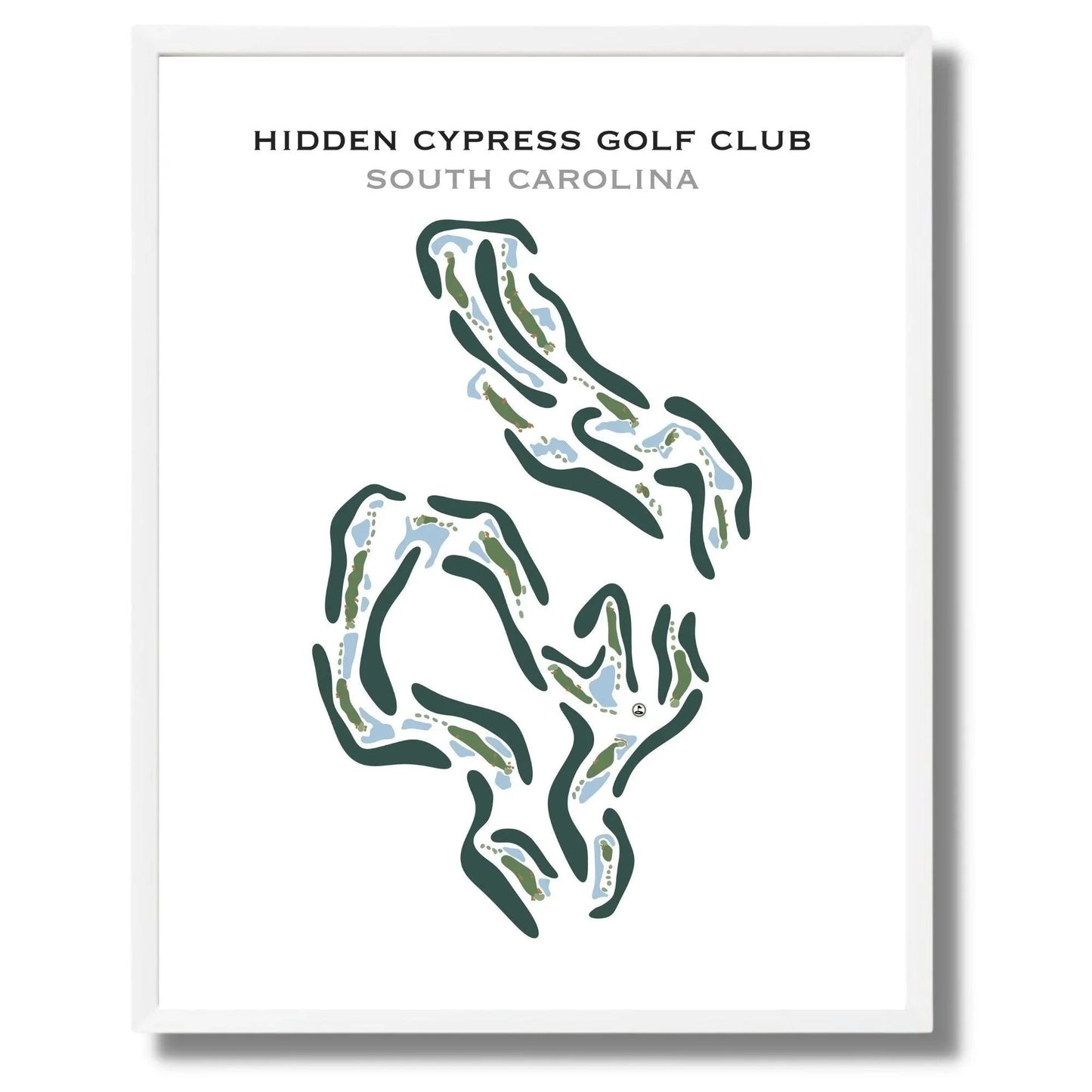 Hidden Cypress Golf Club, South Carolina - Printed Golf Course