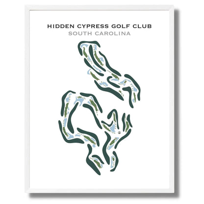 Hidden Cypress Golf Club, South Carolina - Printed Golf Course