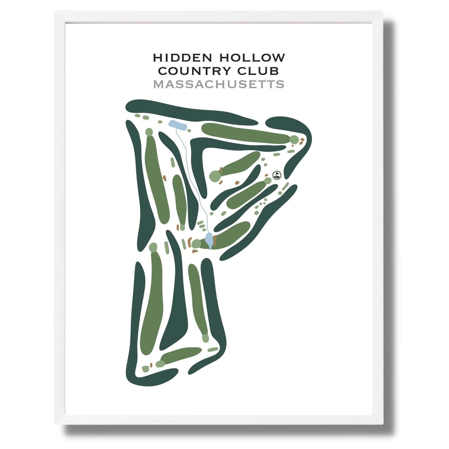 Hidden Hollow Country Club, Massachusetts - Printed Golf Course