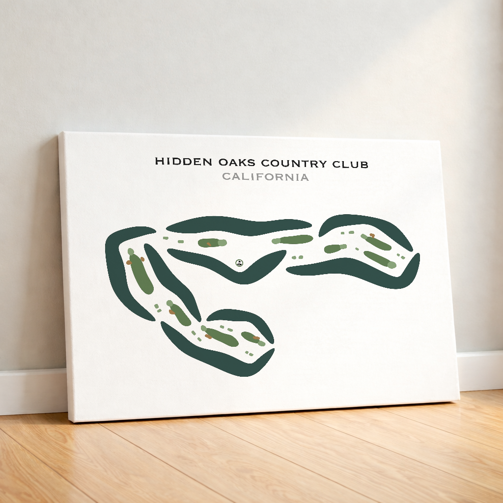 Hidden Oaks Country Club, California - Printed Golf Courses