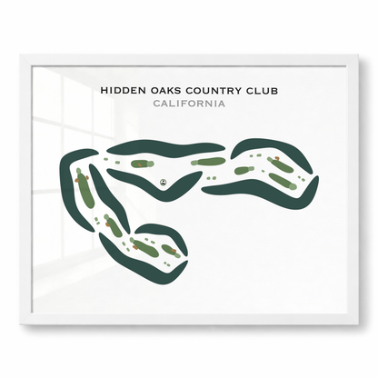 Hidden Oaks Country Club, California - Printed Golf Courses