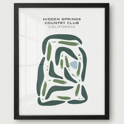Hidden Springs Country Club, California - Printed Golf Courses