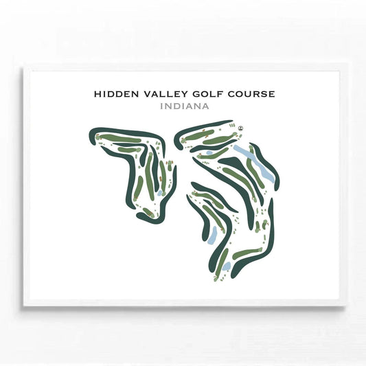 Hidden Valley Golf Course, Indiana - Printed Golf Course