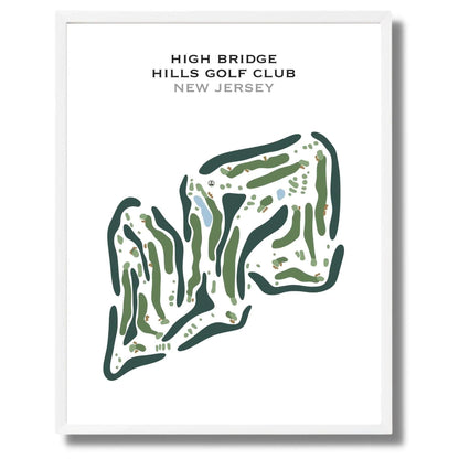 High Bridge Hills Golf Club, New Jersey - Printed Golf Course