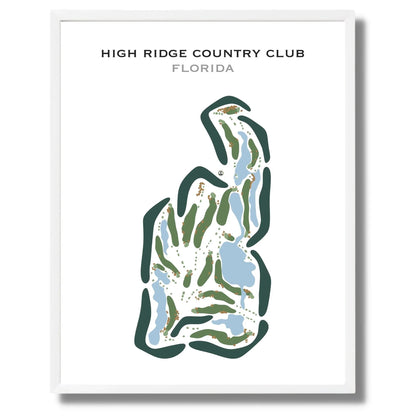 High Ridge Country Club, Florida - Printed Golf Course