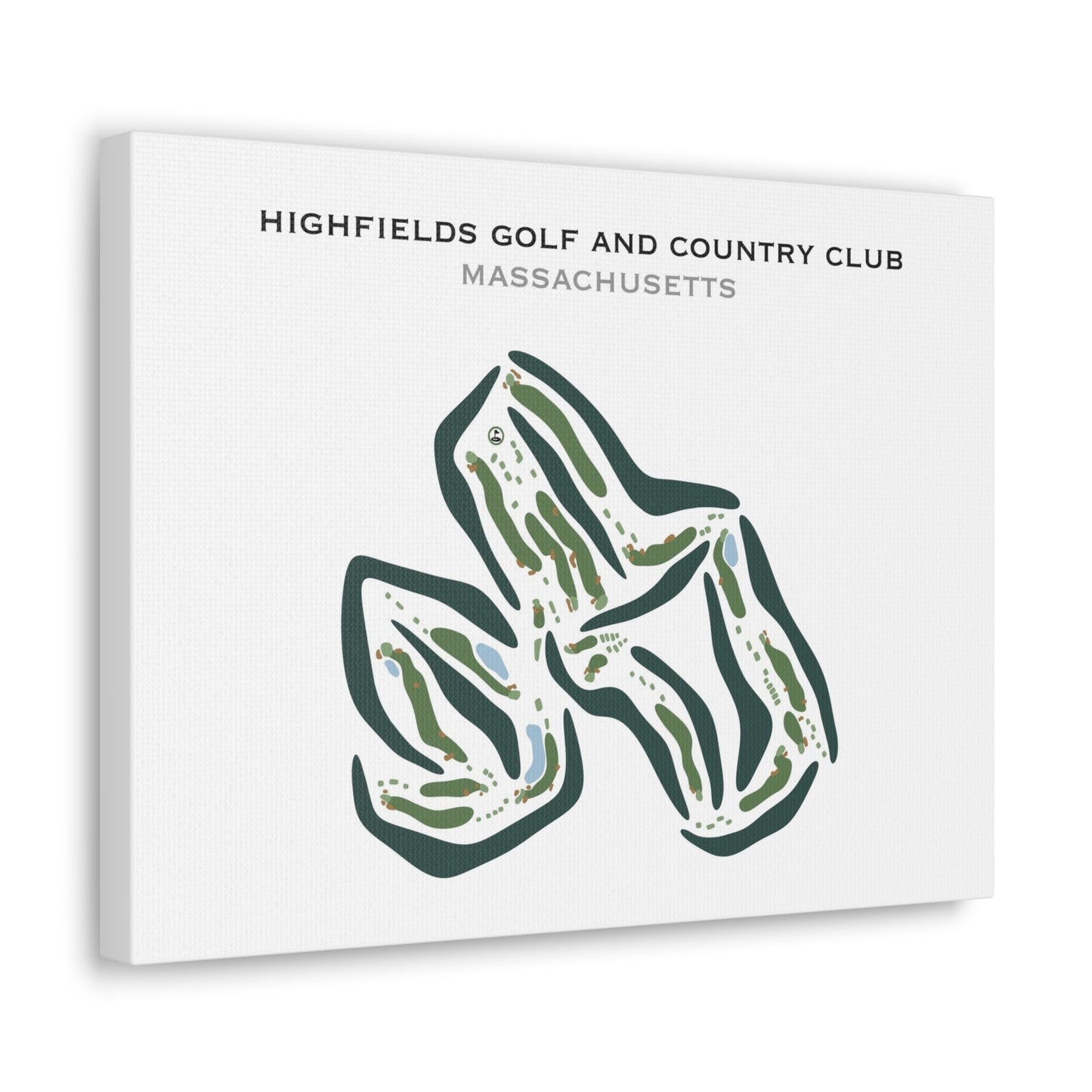 Highfields Golf & Country Club, Massachusetts - Printed Golf Courses