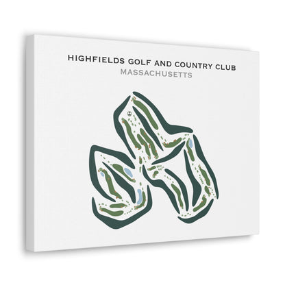 Highfields Golf & Country Club, Massachusetts - Printed Golf Courses