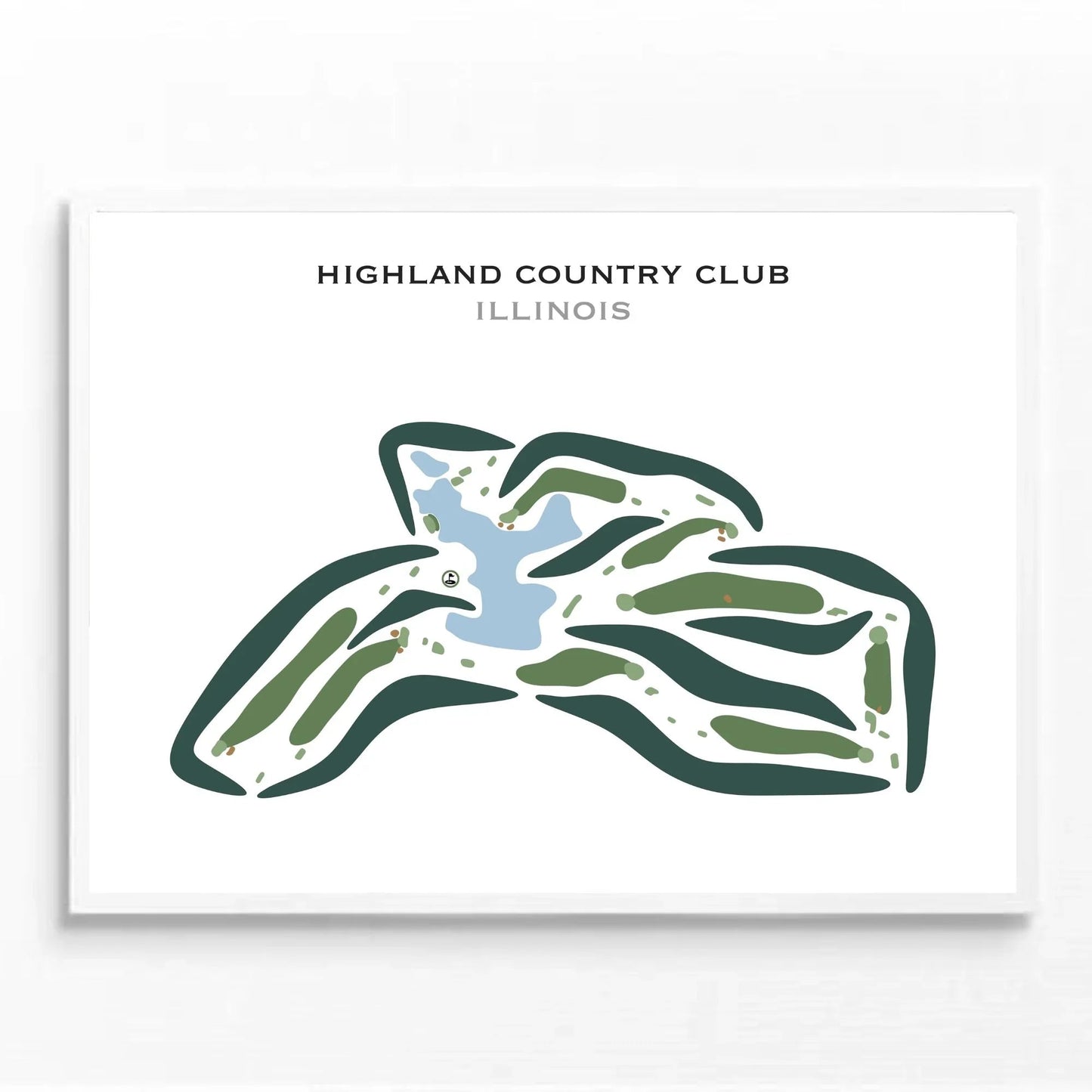 Highland Country Club, Illinois - Printed Golf Courses