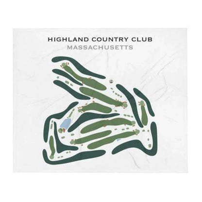 Highland Country Club, Massachusetts - Printed Golf Course