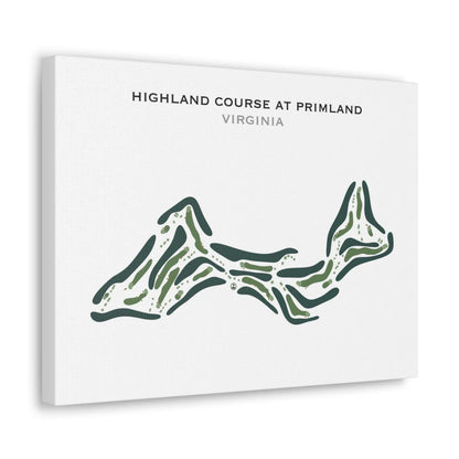 Highland Course At Primland, Virginia - Printed Golf Course