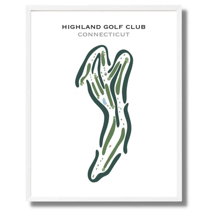 Highland Golf Club, Connecticut - Printed Golf Courses