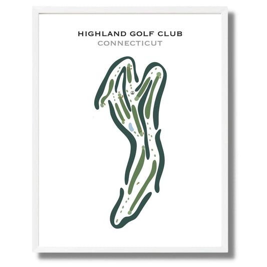Highland Golf Club, Connecticut - Printed Golf Courses