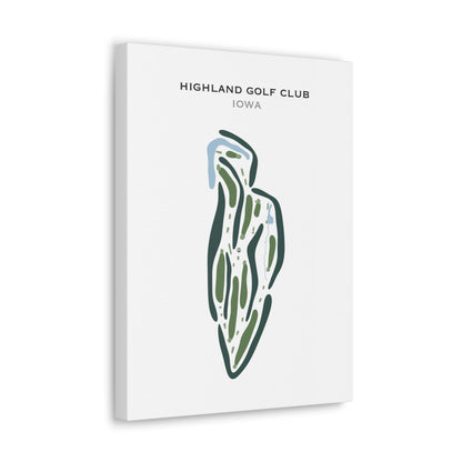 Highland Golf Club, Iowa - Printed Golf Courses