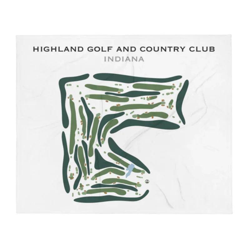 Highland Golf & Country Club, Indiana - Printed Golf Course