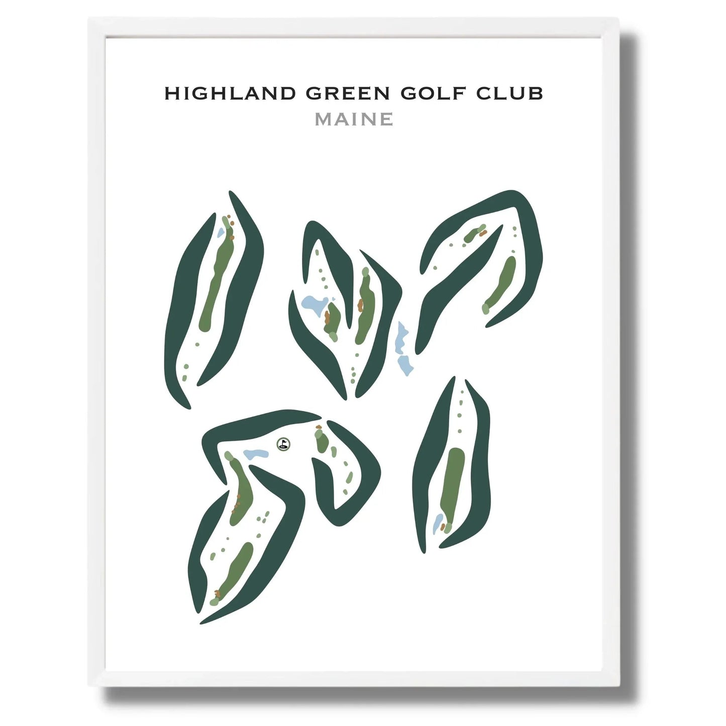 Highland Green Golf Club, Maine - Printed Golf Courses