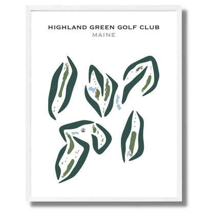 Highland Green Golf Club, Maine - Printed Golf Courses