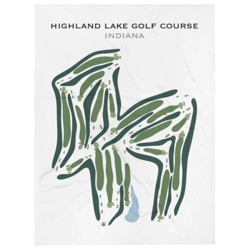 Highland Lake Golf Course, Indiana - Printed Golf Courses
