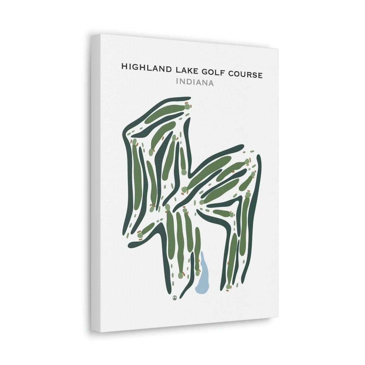 Highland Lake Golf Course, Indiana - Printed Golf Courses