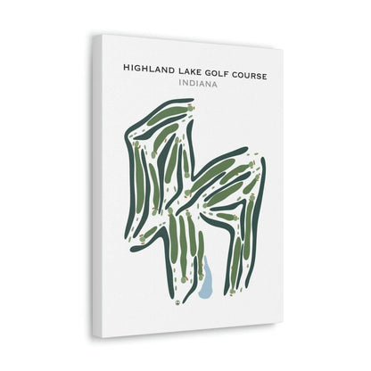 Highland Lake Golf Course, Indiana - Printed Golf Courses