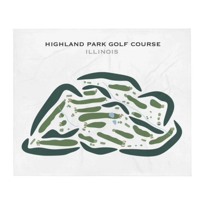 Highland Park Golf Course, Illinois - Printed Golf Courses