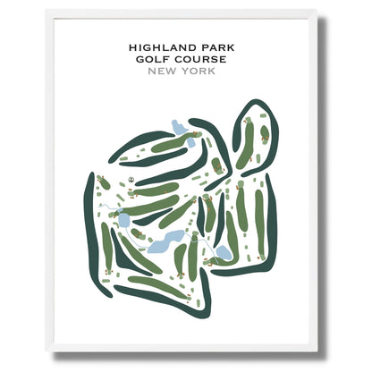 Highland Park Golf Course, New York - Printed Golf Courses