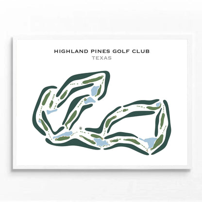 Highland Pines Golf Club, Texas - Printed Golf Courses