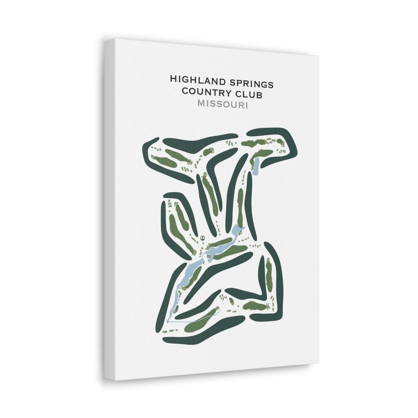 Highland Springs Country Club, Missouri - Printed Golf Courses