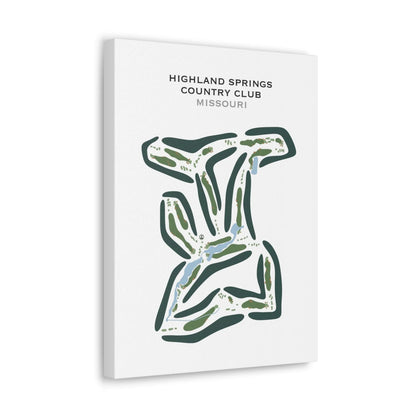 Highland Springs Country Club, Missouri - Printed Golf Courses