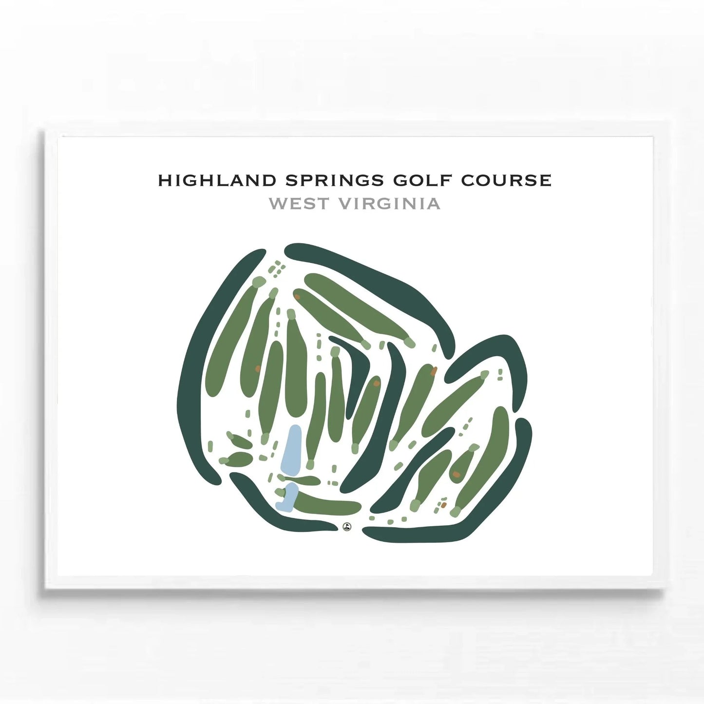 Highland Springs Golf Course, West Virginia - Printed Golf Courses