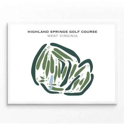 Highland Springs Golf Course, West Virginia - Printed Golf Courses