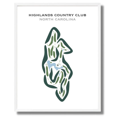 Highlands Country Club, North Carolina - Printed Golf Courses