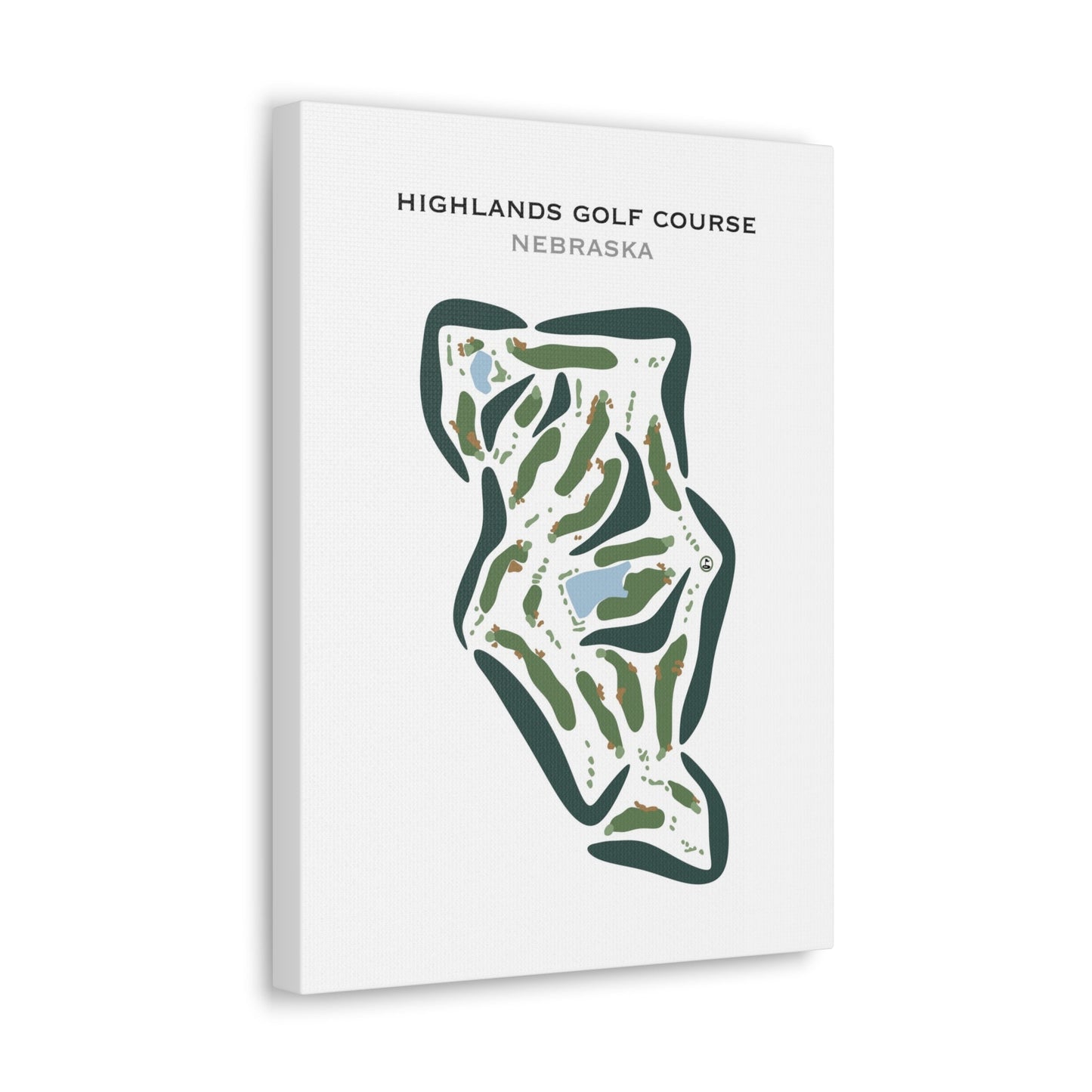 Highlands Golf Course, Nebraska - Printed Golf Courses