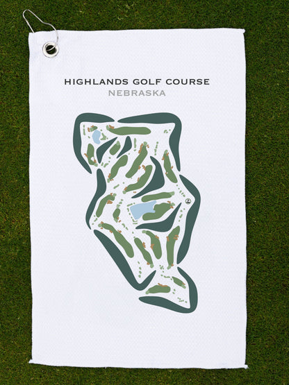Highlands Golf Course, Nebraska - Printed Golf Courses