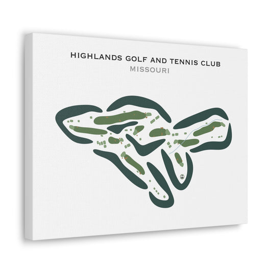 Highlands Golf & Tennis Club, Missouri - Printed Golf Courses