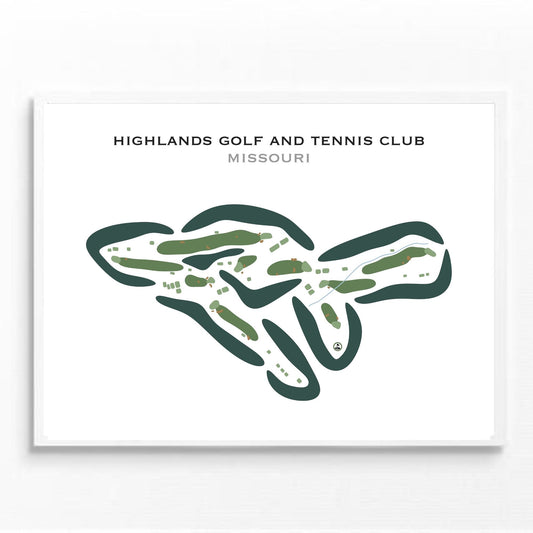 Highlands Golf & Tennis Club, Missouri - Printed Golf Courses