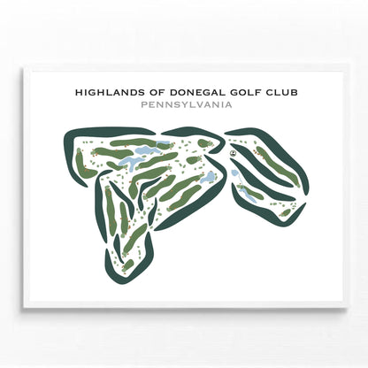 Highlands of Donegal Golf Club, Pennsylvania - Printed Golf Courses