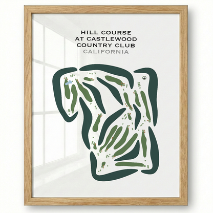 Hill Course at Castlewood Country Club, California - Printed Golf Courses