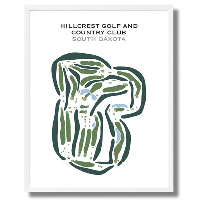 Hillcrest Golf & Country Club, South Dakota - Printed Golf Courses