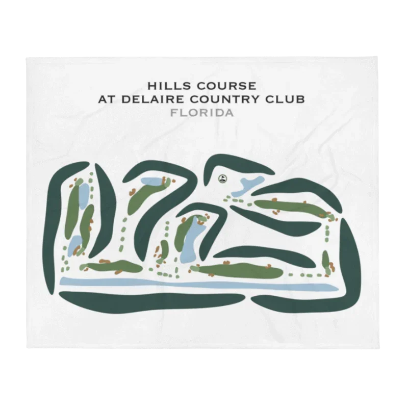 Hills Course at Delaire Country Club, Florida - Printed Golf Courses