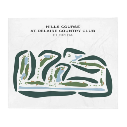 Hills Course at Delaire Country Club, Florida - Printed Golf Courses