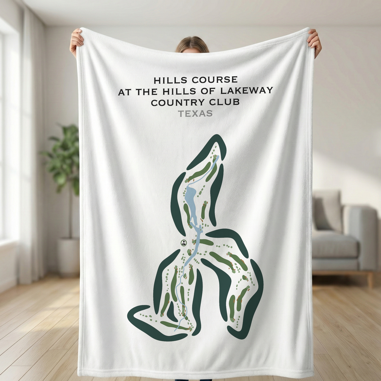 Hills Course at The Hills of Lakeway Country Club, Texas - Printed Golf Courses