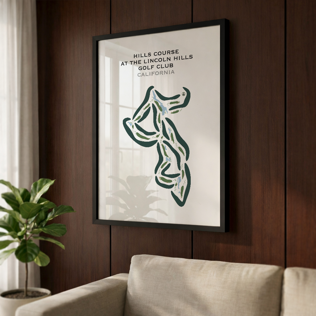 Hills Course at The Lincoln Hills Golf Club, California - Printed Golf Courses