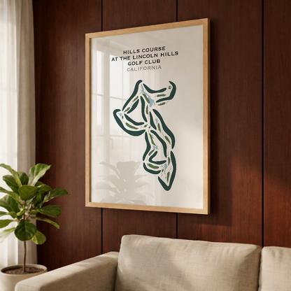 Hills Course at The Lincoln Hills Golf Club, California - Printed Golf Courses